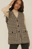 Gigi Tweed Plaid Button Up Vest