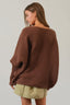 Dolman Sleeve Oversized Sweater // Chocolate Brown