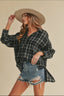 Emilia Pullover Plaid Shirt // Black