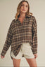 Emilia Pullover Plaid Shirt // Brown