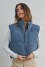 Corduroy Puffer Vest // Denim